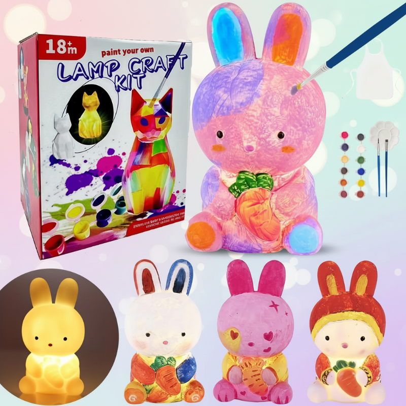 MiniCrafters – Creativiteit & Leren – DIY Lamp Dieren Schilderset