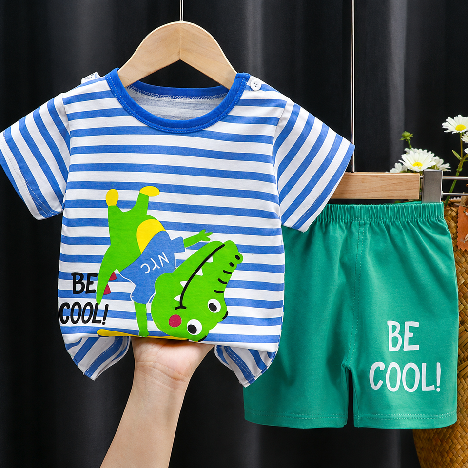 Mini Fashion™ - Leeuw opdruk - Jongens Zomerset