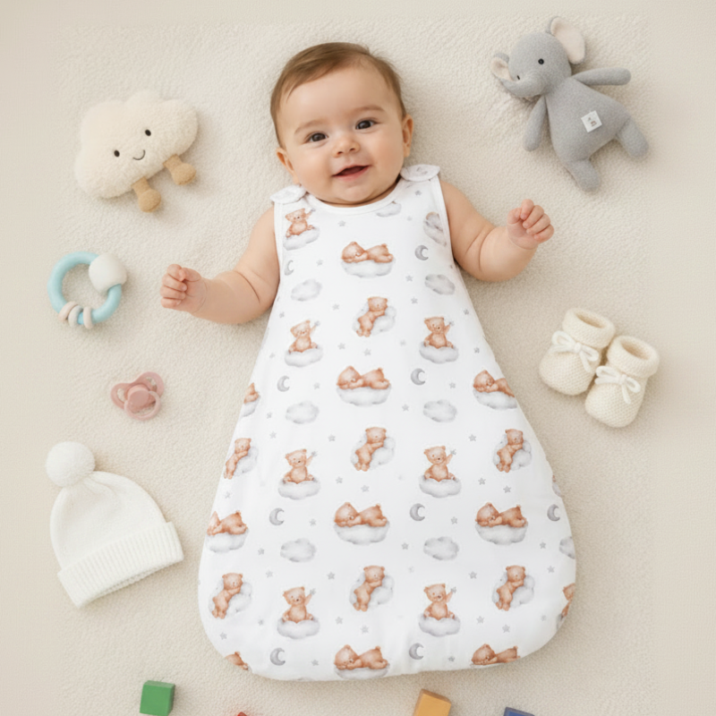 LittleDreams – Zacht & Ademend – Baby Slaapzak zonder mouwen
