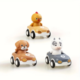AnimalRide – Speels & Schattig – Silicone Dierenauto (3 stuks)