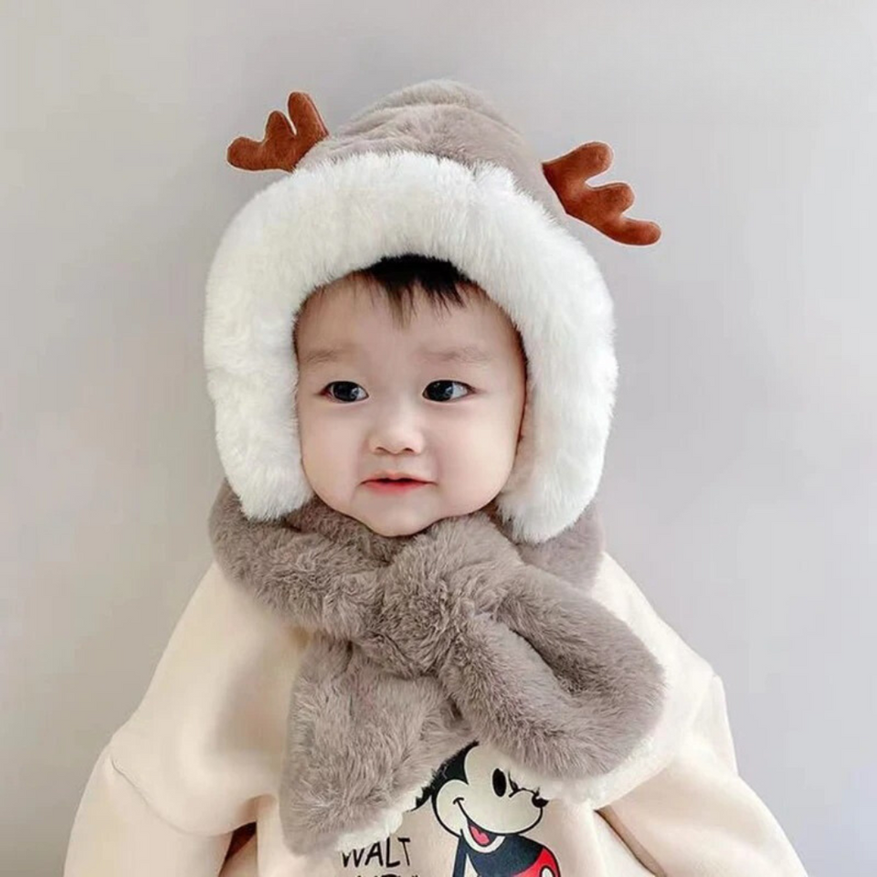 Mini Fashion™ - Warm & Knus - Muts & Sjaal In 1