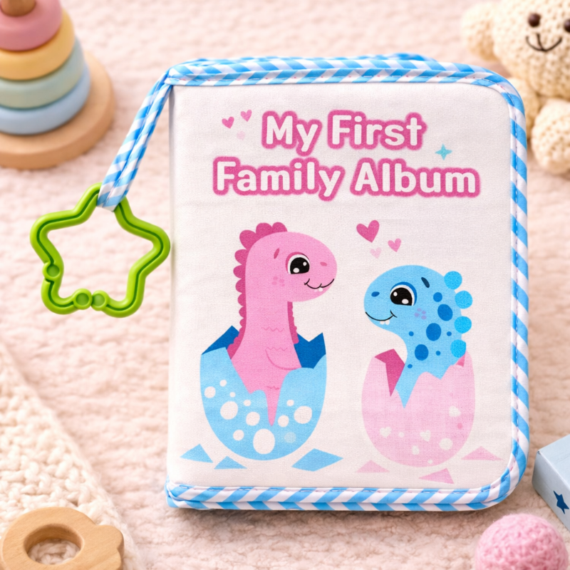 Baby Photo Album – Zacht & Herinnering – Stoffen Foto Boek