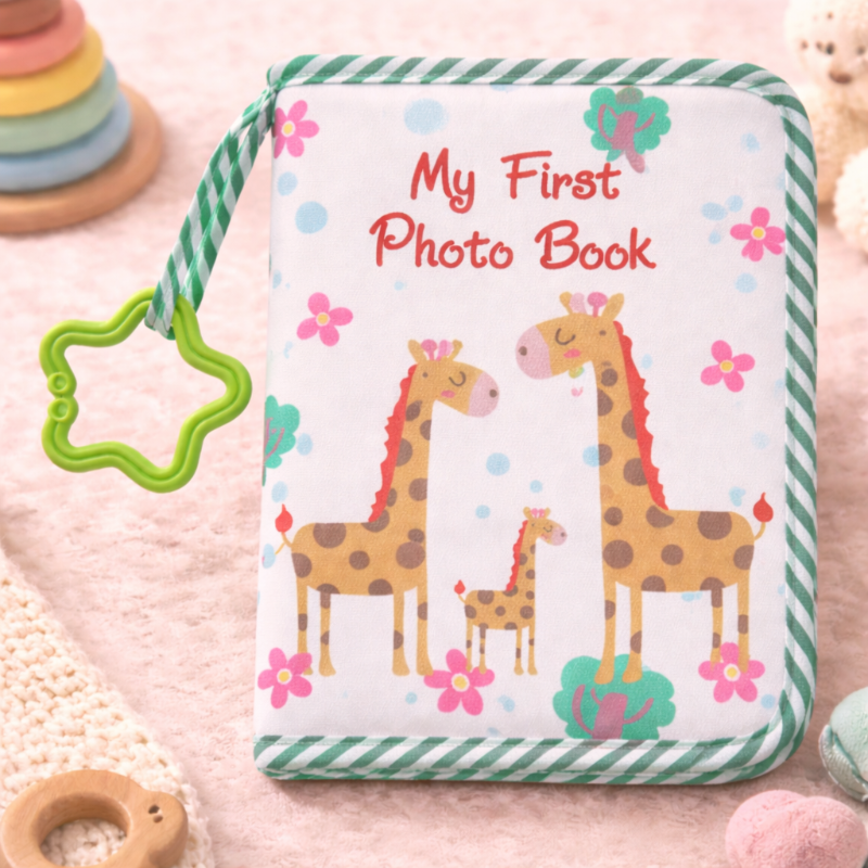 Baby Photo Album – Zacht & Herinnering – Stoffen Foto Boek