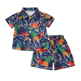 Mini Fashion™ - Fris & Vrolijk - Bloemen Jongens Setje