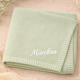 Personalized Baby Blanket – Zacht & Uniek – Katoenen Gepersonaliseerd Geborduurde Deken