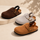 LittleWalk – Comfortabel & Trendy – Suède Clogs Sandalen