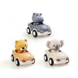 AnimalRide – Speels & Schattig – Silicone Dierenauto (3 stuks)