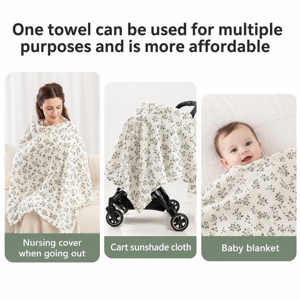 NurseEase – Praktisch & Comfortabel – Katoenen Borstvoedingsdoek voor Mama en Baby