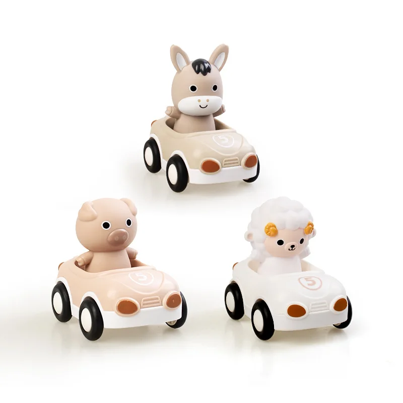 AnimalRide – Speels & Schattig – Silicone Dierenauto (3 stuks)