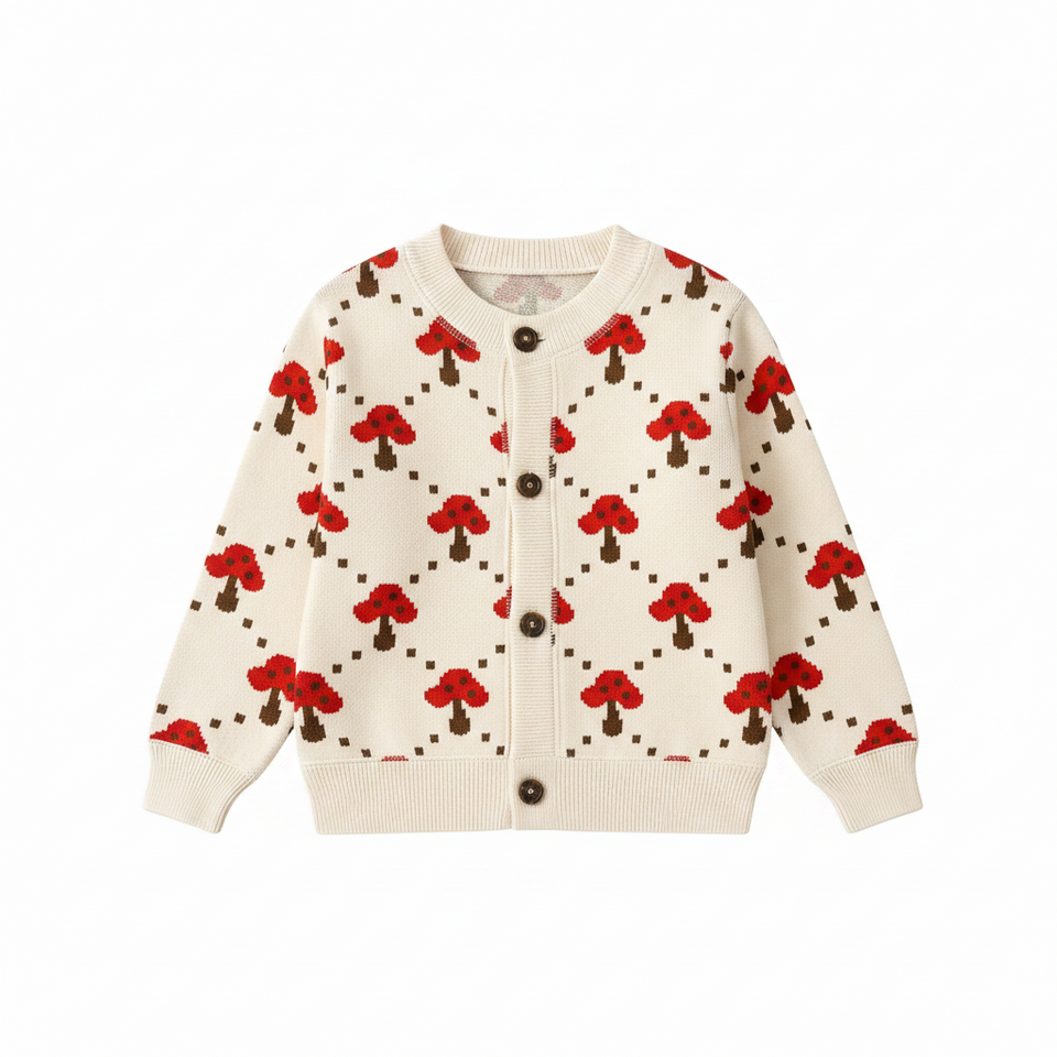 CozyCardi – Zacht & Warm – Gebreid Vestje met Leuke Prints