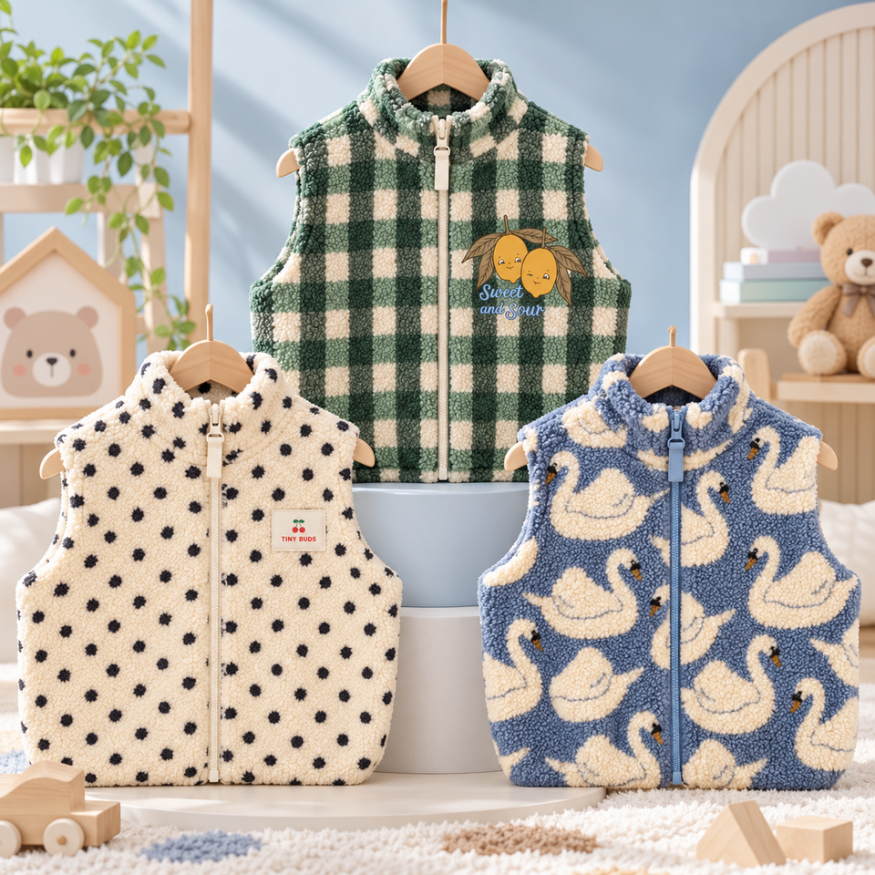 TinyWarm – Knus & Comfortabel – Kinder Pluche Bodywarmer