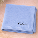 Personalized Baby Blanket – Zacht & Uniek – Katoenen Gepersonaliseerd Geborduurde Deken