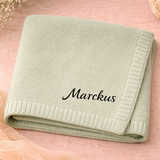 Personalized Baby Blanket – Zacht & Uniek – Katoenen Gepersonaliseerd Geborduurde Deken