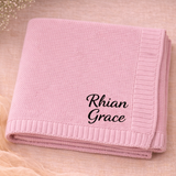 Personalized Baby Blanket – Zacht & Uniek – Katoenen Gepersonaliseerd Geborduurde Deken