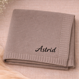 Personalized Baby Blanket – Zacht & Uniek – Katoenen Gepersonaliseerd Geborduurde Deken
