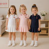 PetitJoy – Comfortabel & Stijlvol – Polo Jurk met Kersenprint