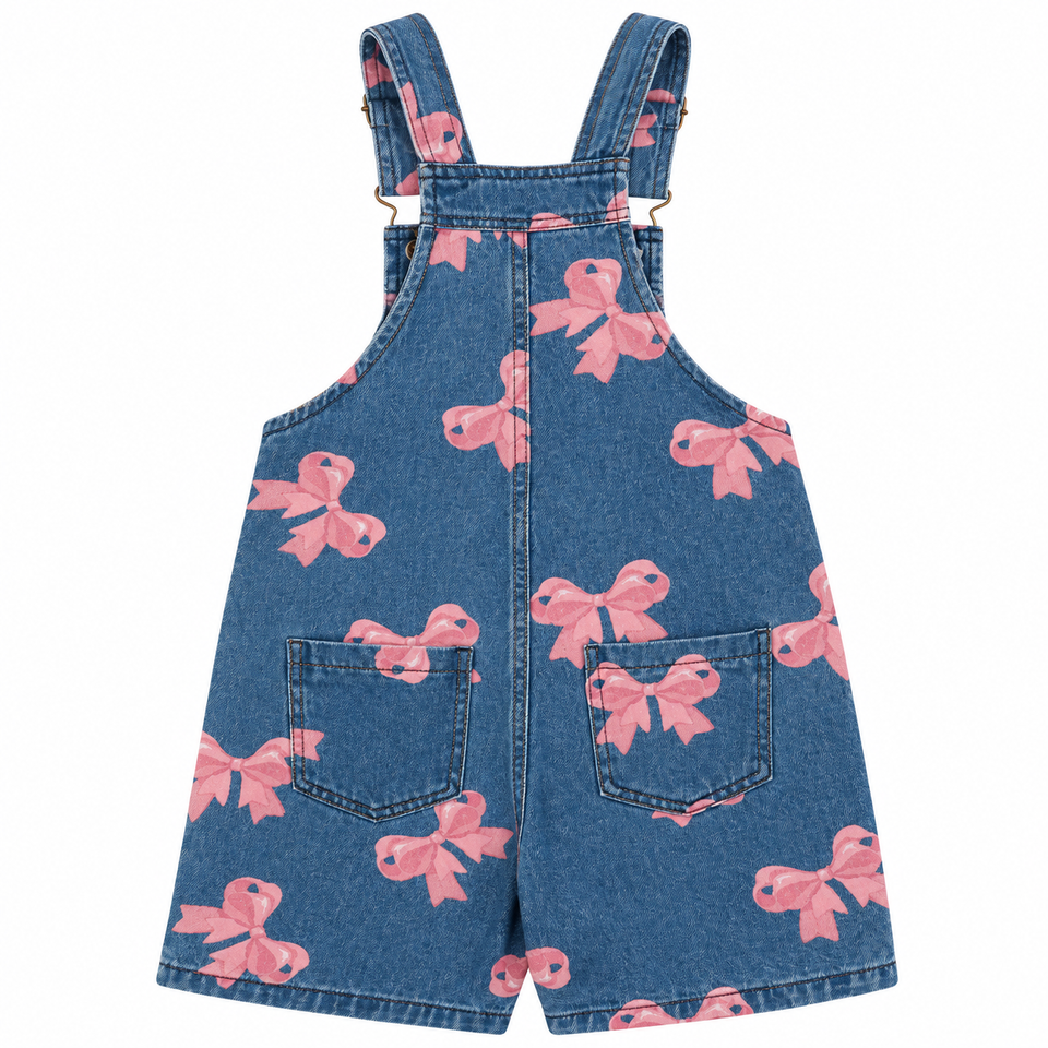DenimCharm – Vrolijk & Comfortabel – Kinder Tuinbroek met Speelse Print