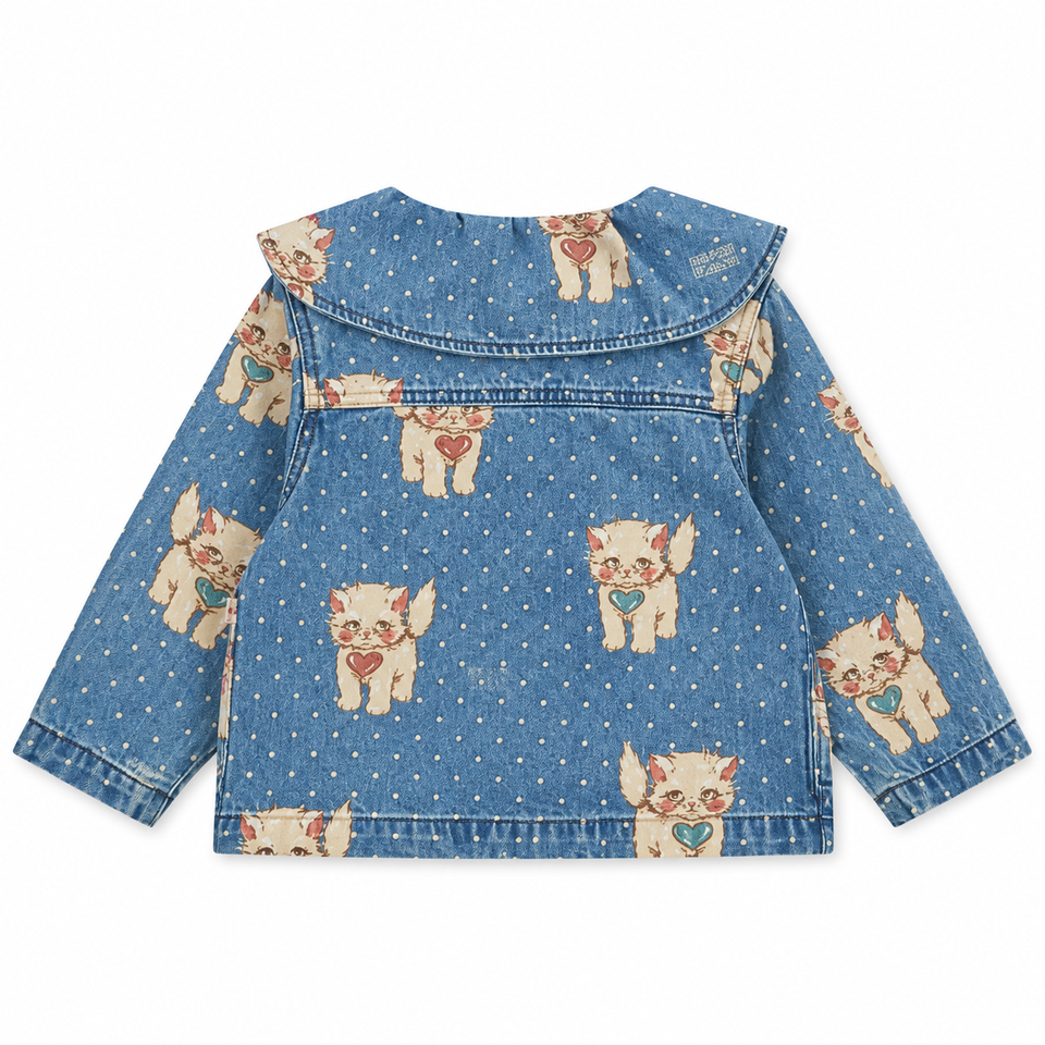 DenimBloom – Schattig & Trendy – Kinder Spijkerjasje met Peter Pan Kraag