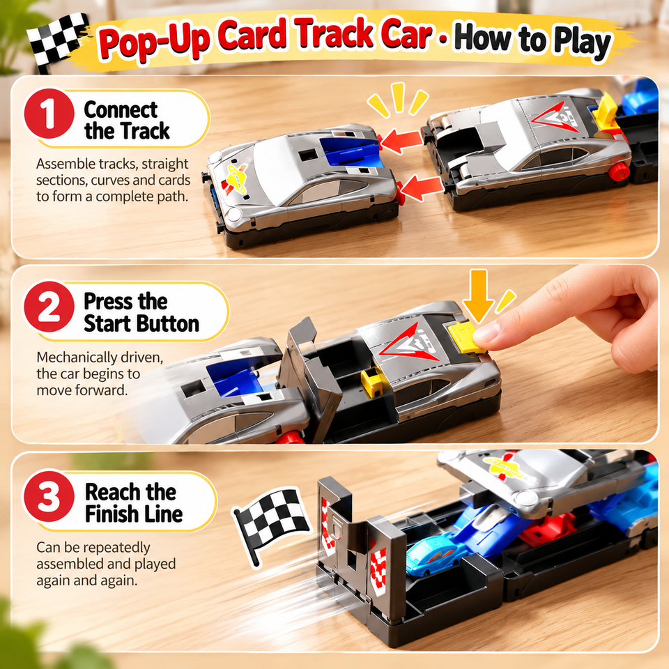 TrackRush – Snel & Creatief – Flexibele Racebaan met Transformeerbare Auto’s