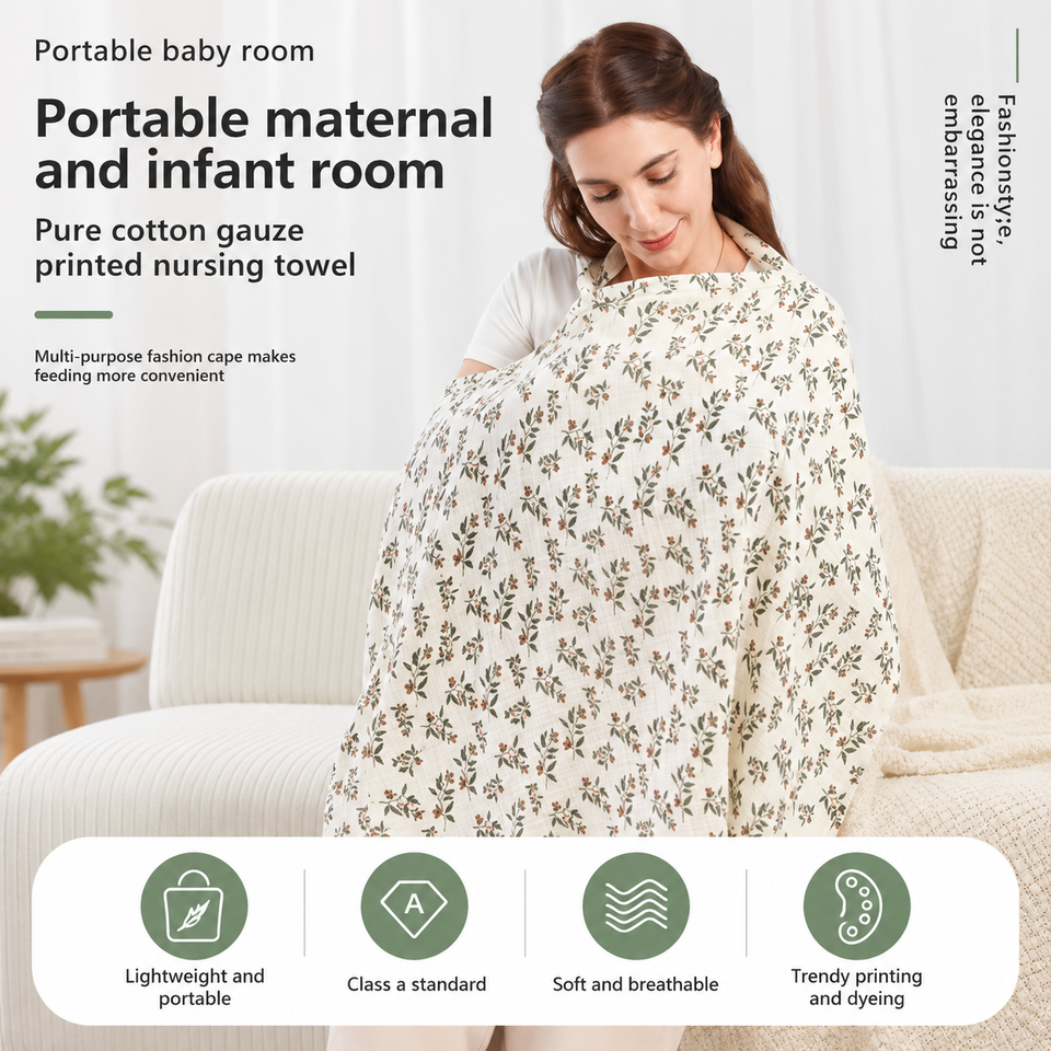 NurseEase – Praktisch & Comfortabel – Katoenen Borstvoedingsdoek voor Mama en Baby