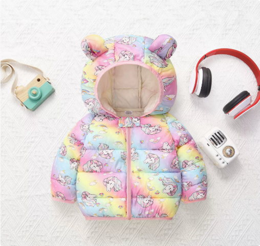 Mini Fashion™ - Polyester winterjas met Capuchon