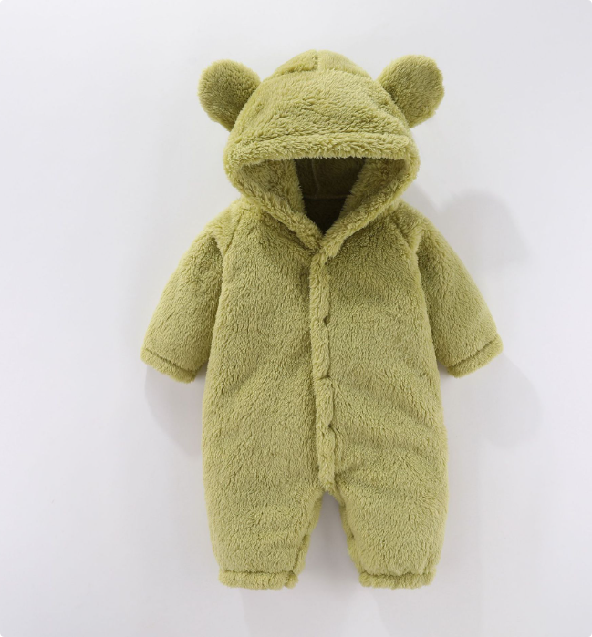 Mini Fashion™ - Met Capuchon - Fleece Romper