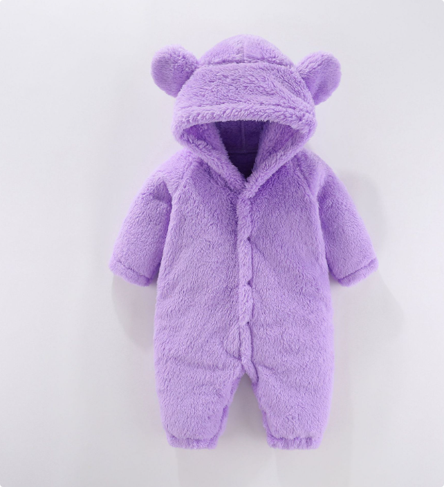 Mini Fashion™ - Met Capuchon - Fleece Romper
