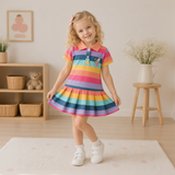 RainbowBabe – Fris & Kleurig – Kinder Polo Jurk