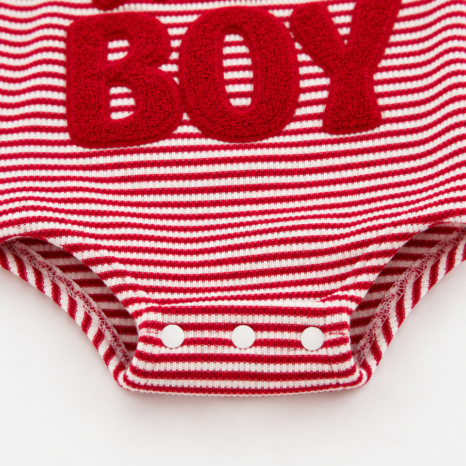 LittleLove – Lief & Comfortabel – Baby Romper met Geborduurde Print