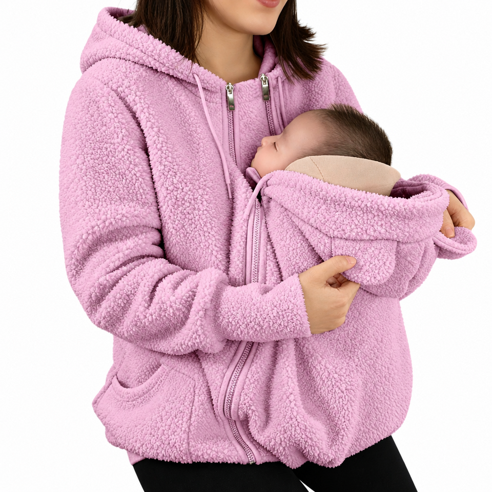 MamaNest – Warm & Praktisch – 2-in-1 Draagjas voor Mama en Baby
