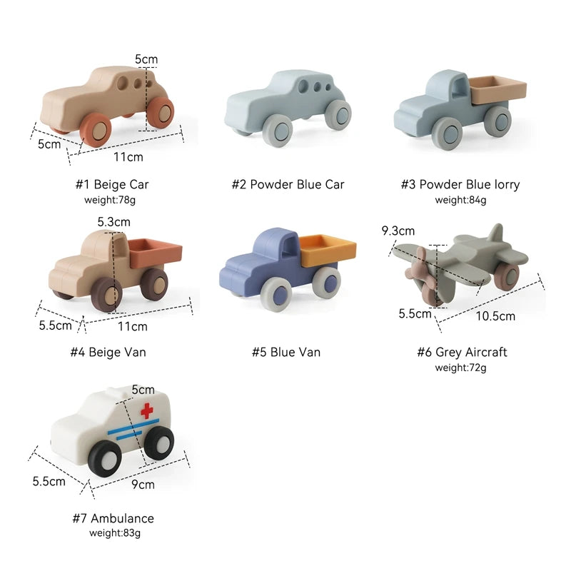 Mini Motion™ – Rollen & Bijten – Silicone Voertuig Speelgoed
