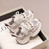 Mini Fashion – Ademend & Lichtgewicht – Bordeaux Kindersneaker