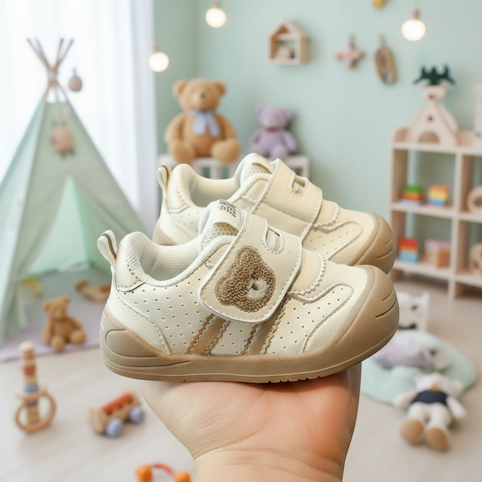 KinderMove – Stevig & Soepel – Klittenband Sneakers met berenmotief