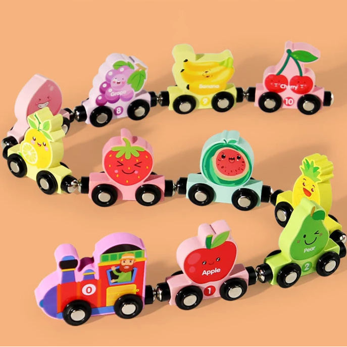 Tiny Express™ – Kleuren & Vormen - Houten Treinspeelgoed