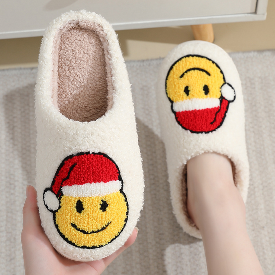 Noordlicht – Warm & Feestelijk – Pluche Kerstpantoffels met motief