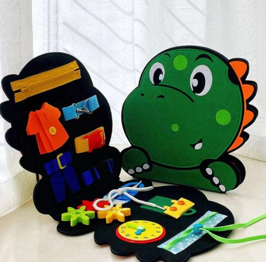 Toddler Busy Board™ - Sensorische Avonturen - Dino viltboek