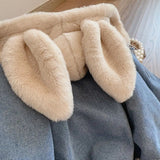 Girls Bunny Denim Coat – Warm & Comfort – Kinder Jas