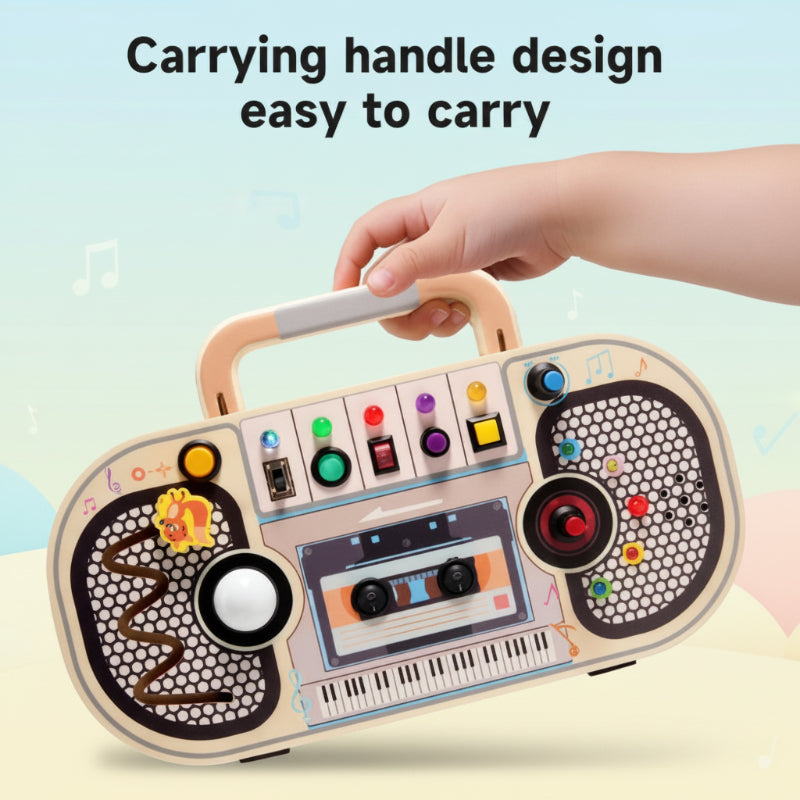 Wooden Busy Board – Motoriek & Interactief – Activiteiten Muziek Bord