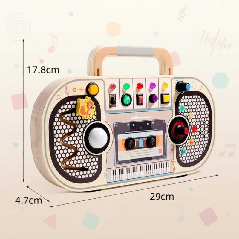 Wooden Busy Board – Motoriek & Interactief – Activiteiten Muziek Bord