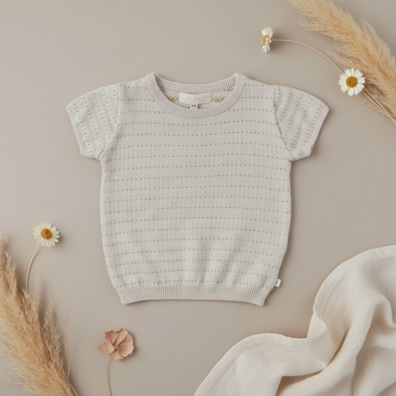 Bella Knit Top & Skirt – Licht & Luchtig – Gebreide Kinder Zomer Set