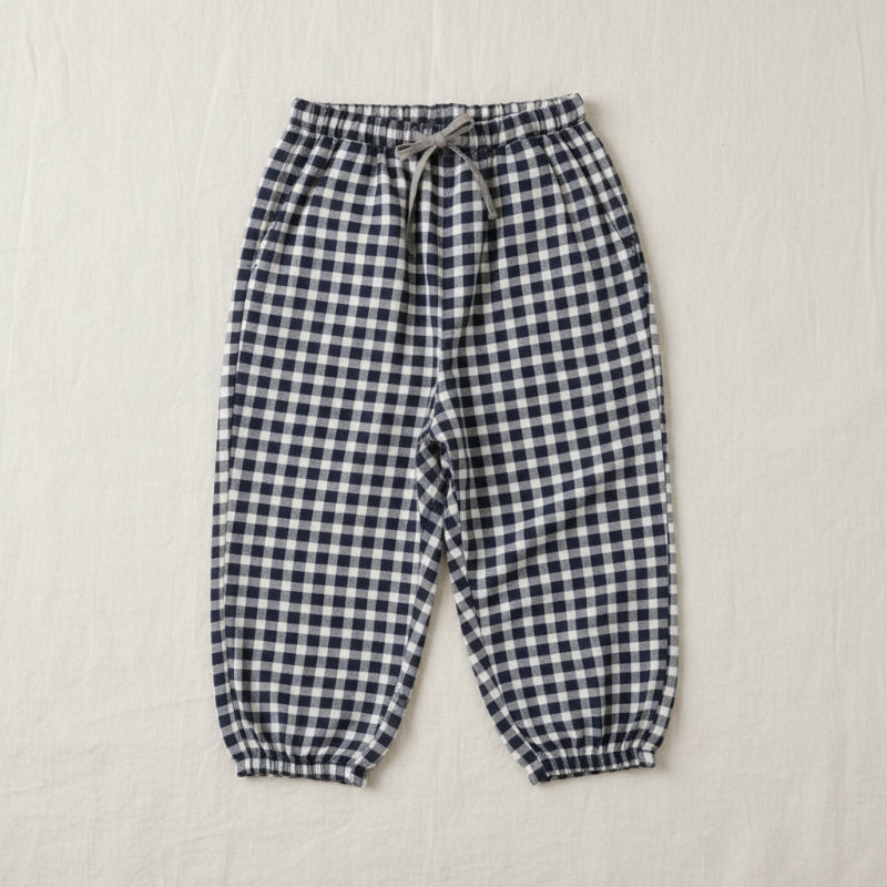Plaid Cotton Pants – Luchtig & Ademend – Casual ballon/harem-stijl broek