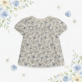 Vine Print Blouse – Licht & Schattig – Kinder Blouse met pofmouwtjes