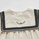 Sailor Top – Elegant & comfortabel – Shirt met Kantdetails en pofmouwen