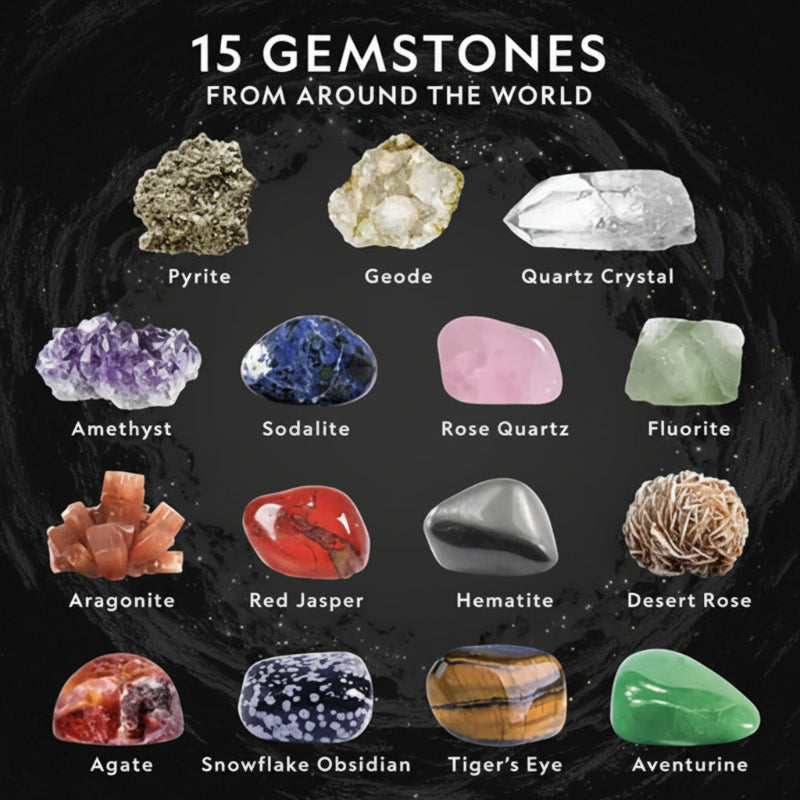 Gemstone Dig Kit – Ontdekken & Leerzaam – Kristallen Opgravingsset