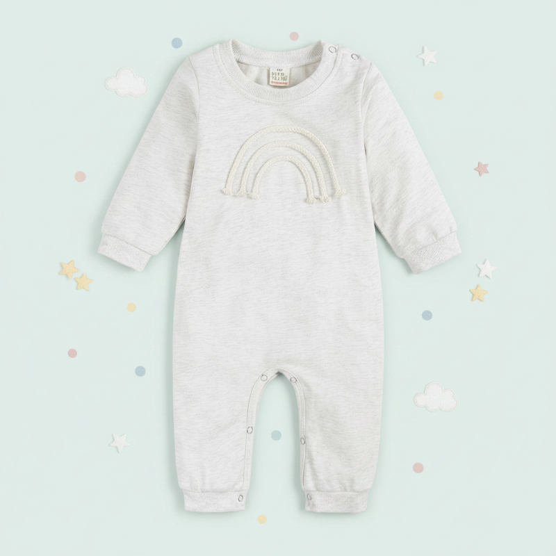 SnuggleHue – Zacht & Comfortabel – Regenboog Baby Rompertje