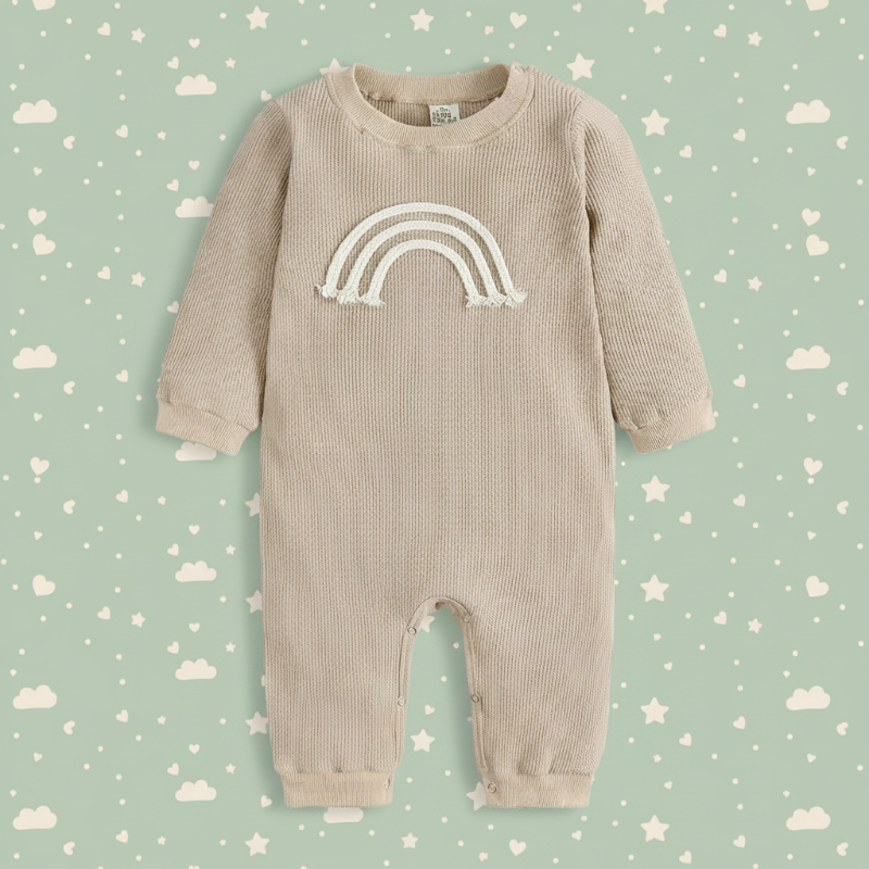 SnuggleHue – Zacht & Comfortabel – Regenboog Baby Rompertje