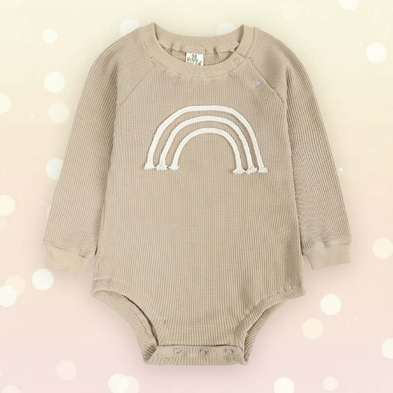 SnuggleHue – Zacht & Comfortabel – Regenboog Baby Rompertje