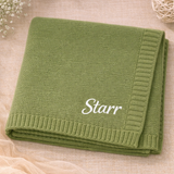 Personalized Baby Blanket – Zacht & Uniek – Katoenen Gepersonaliseerd Geborduurde Deken