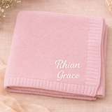 Personalized Baby Blanket – Zacht & Uniek – Katoenen Gepersonaliseerd Geborduurde Deken