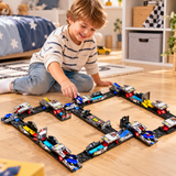 TrackRush – Snel & Creatief – Flexibele Racebaan met Transformeerbare Auto’s